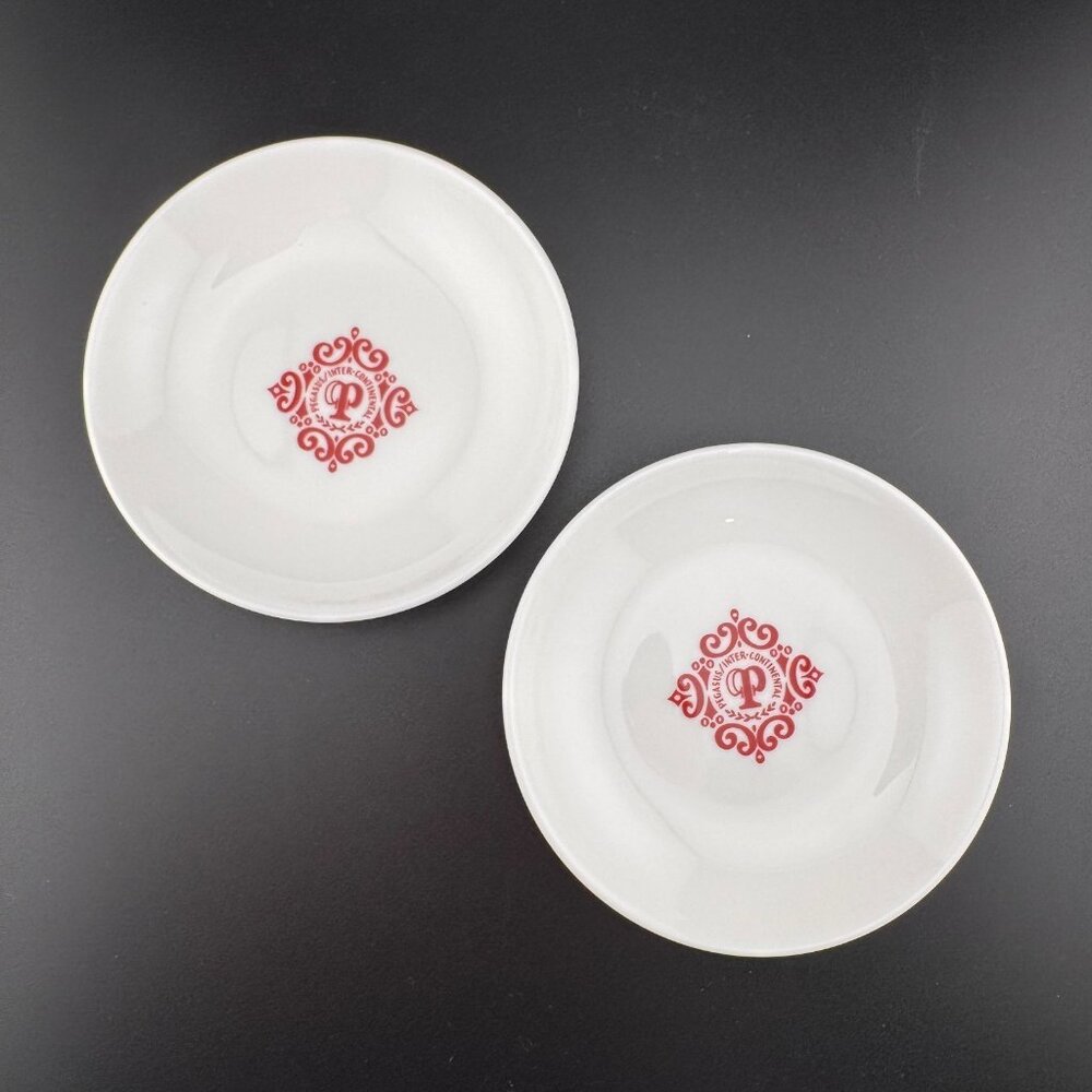 2 Pegasus Inter-Continental Tuscan Bone China Coin Jewelry Plate Coaster Dish